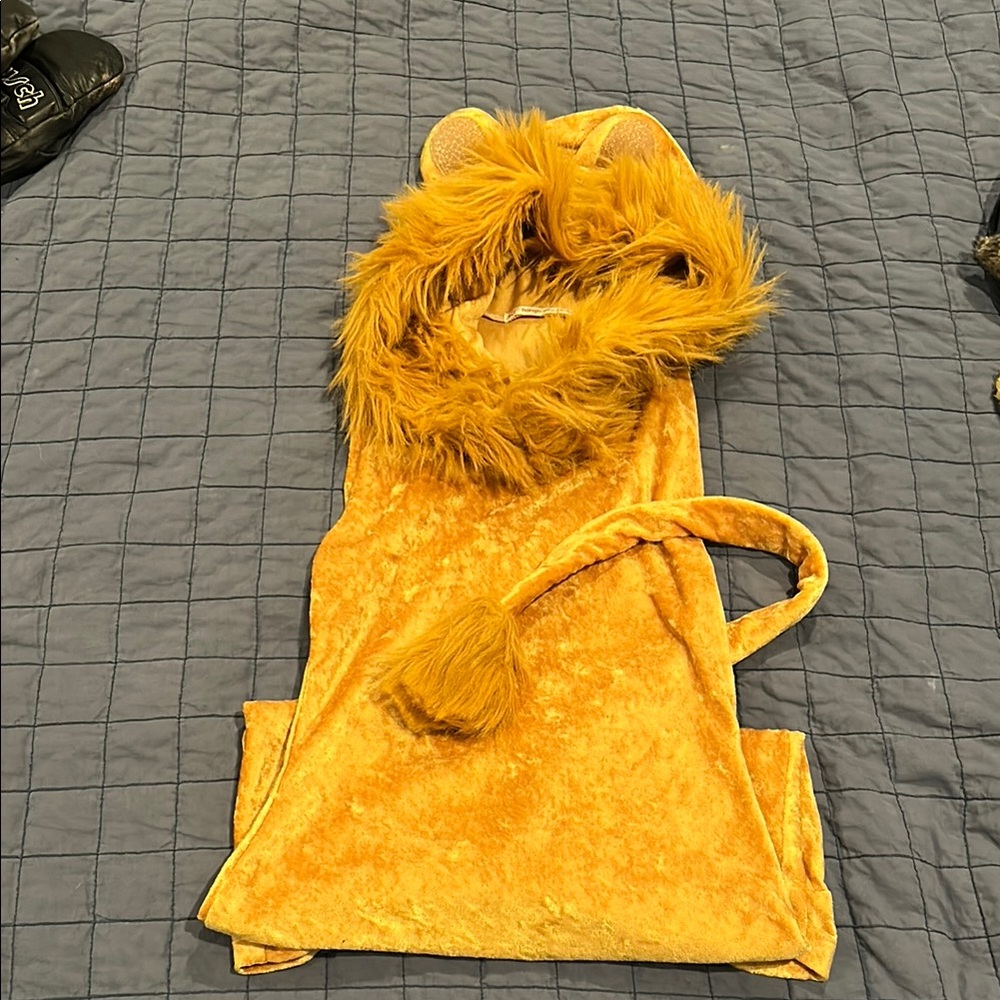 Playful Yellow Furry Hooded Halloween Costume